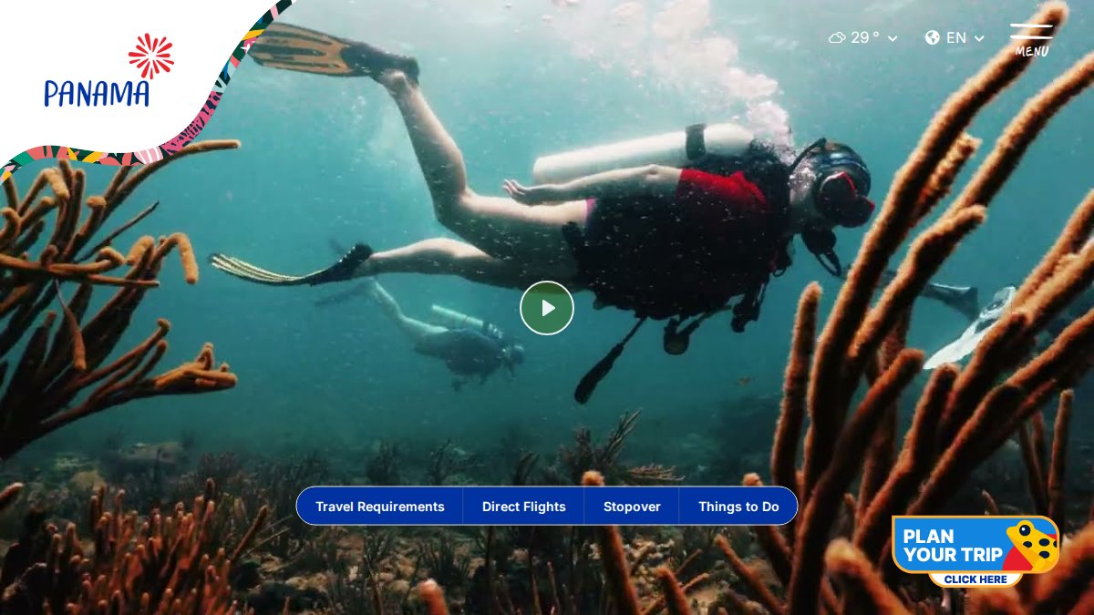 Screenshot of visitpanama.com interface